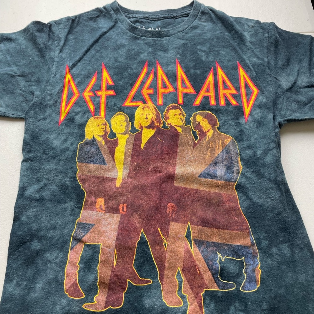 Def Leppard Tie Dye Tee Shirt Size Small